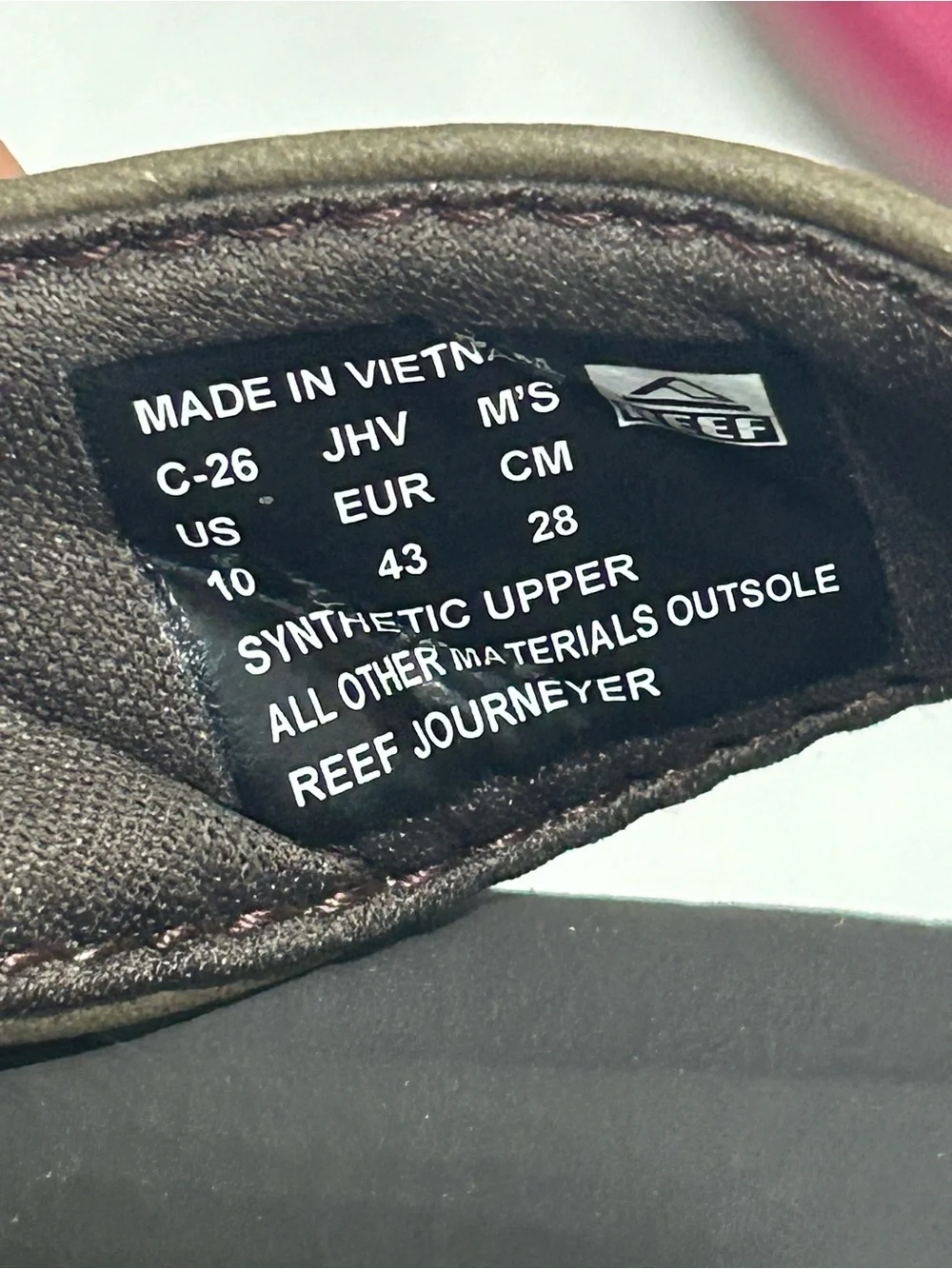 REEF JOURNEYER men's flip flop sandals Brown Olive, Size 10